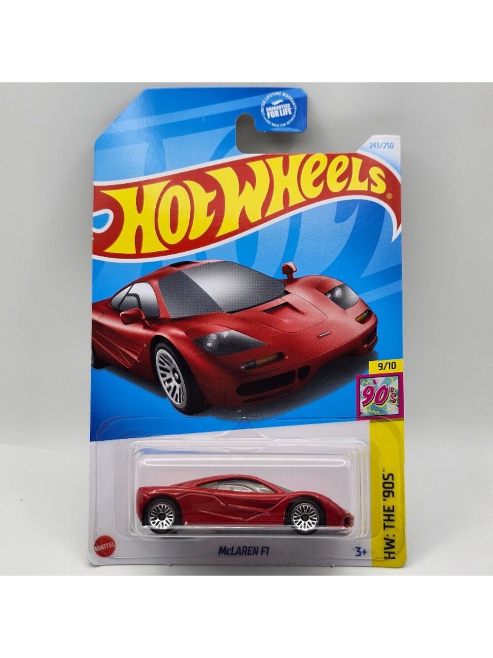 Hot Wheels McLaren F1 Red 2024 Red HW The 90s 9/10 243/250